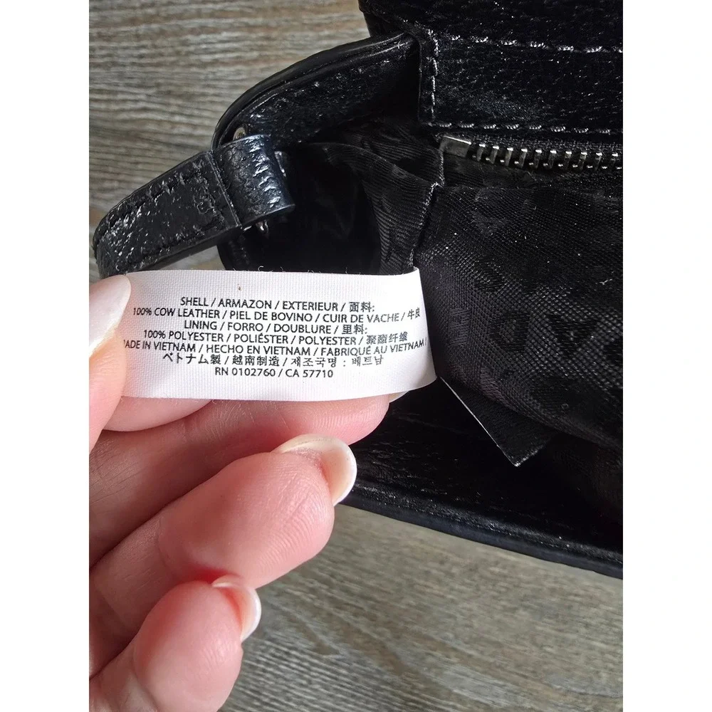 Kate Spade Black Pebled Leather Grand Street Hayden Crossbody Bag Women Small